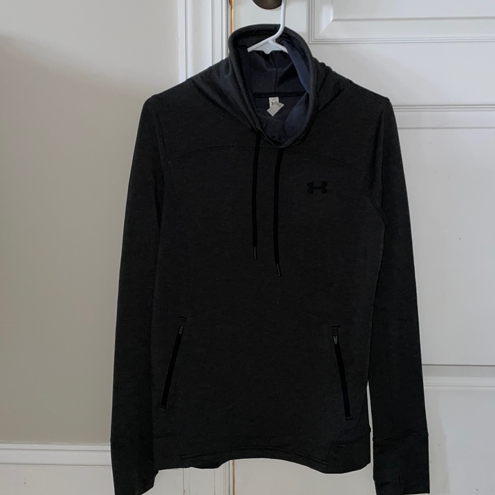 Under Armour dark gray swoop neck sweatshirt